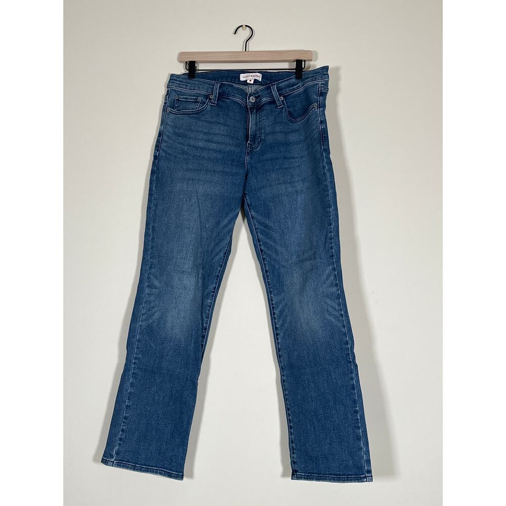 Lucky Brand Sweet Mid Rise Straight Leg Jeans Women’s 14/32 Blue Stretch Denim